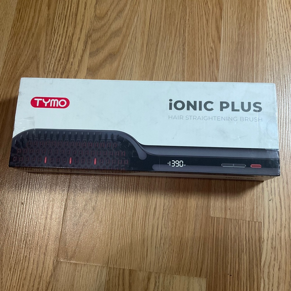 TYMO iONIC PLUS Hair Straightening Brush HC105 Black Ionic Ceramic 16 Heat Level